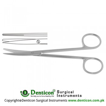 Metzenbaum Dissecting Scissor Curved - Sharp/Blunt Stainless Steel, 14.5 cm - 5 3/4"